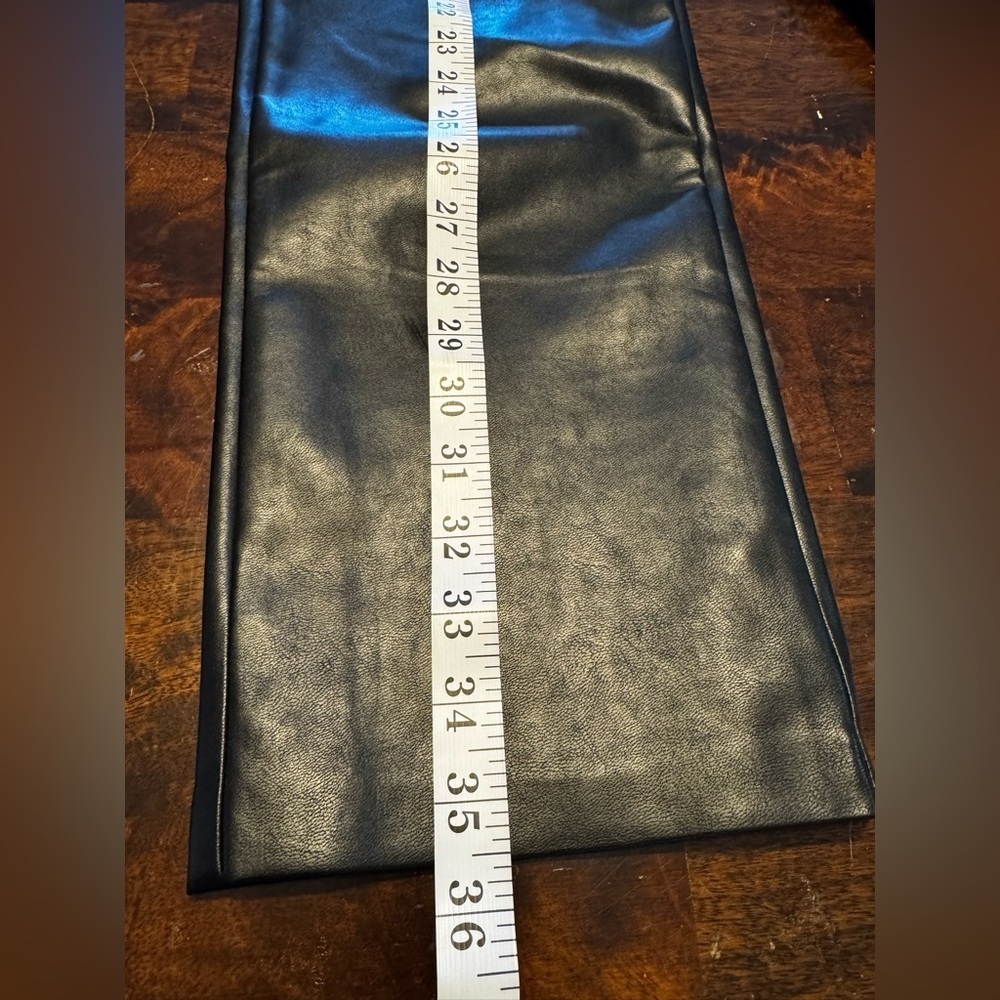 Aritzia Wilfred Melina Classic Black Vegan Faux Leather High Waisted Pant Sz 2 - Picture 9 of 11